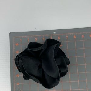 Black Silky Fabric Hair Barrette